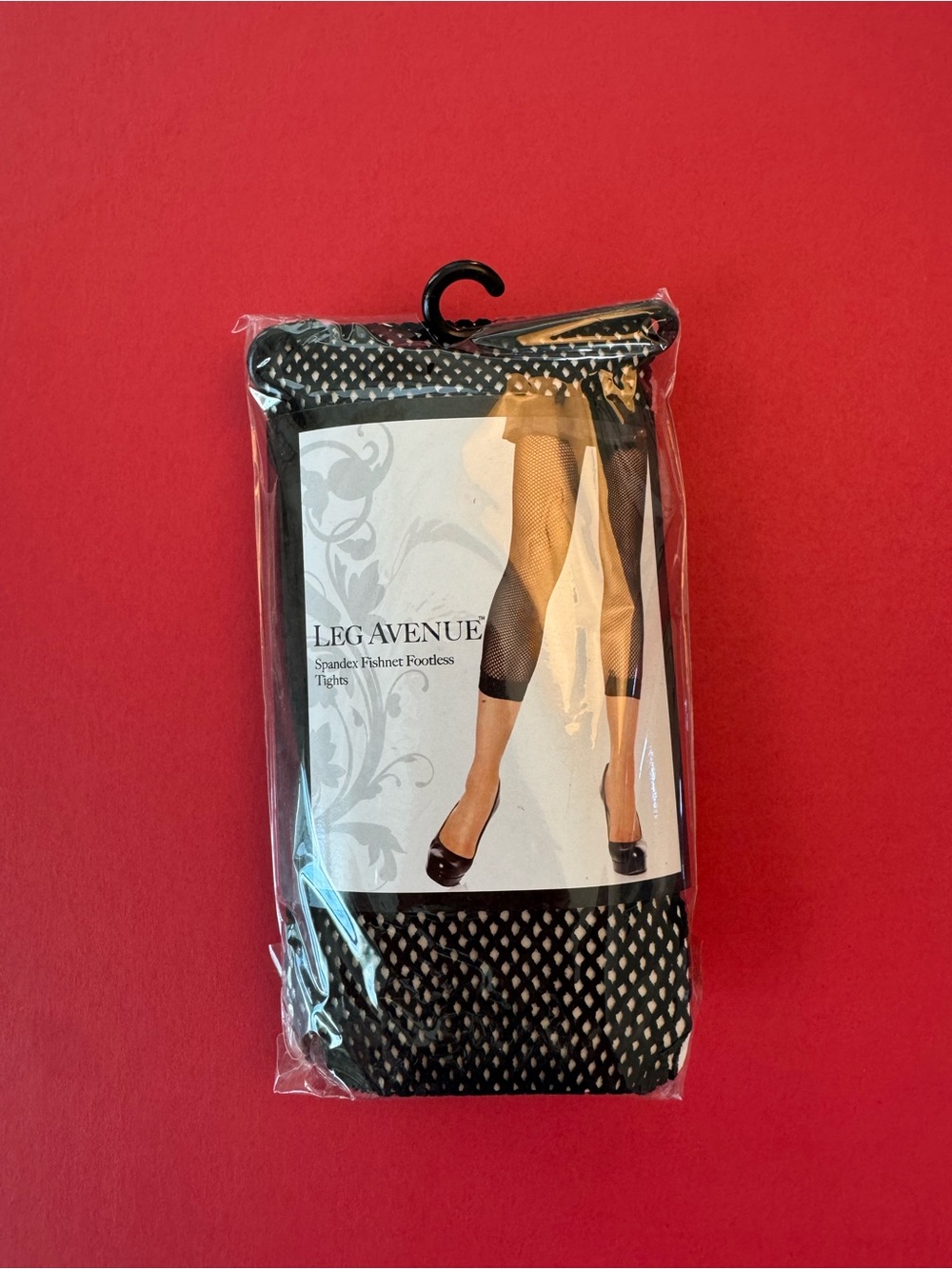 Leg Avenue Black Spandex Fishnet Footless Tights